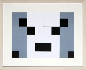 Dutch design art print black white grey 3
