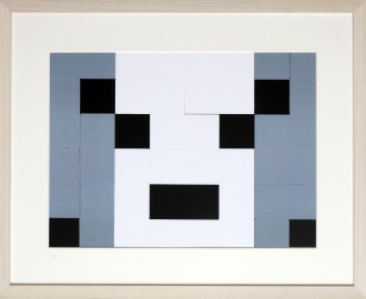 Dutch design art print black white grey 3